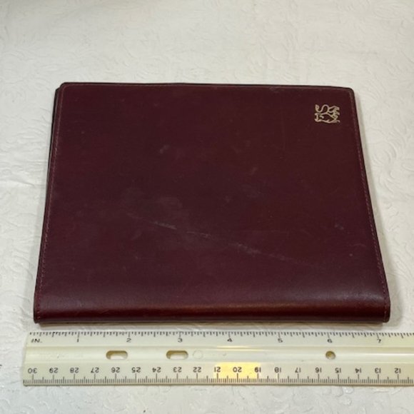 Warden-Brooks, Ltd Leather Burgundy Note Pad Small Book Cover Binder 6.5"x7" - Picture 13 of 15